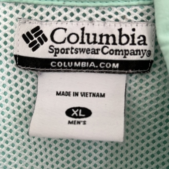 Columbia Men’s XL PFG long sleeve UPF 30+ Sun Protection Mint Green - Picture 5 of 7